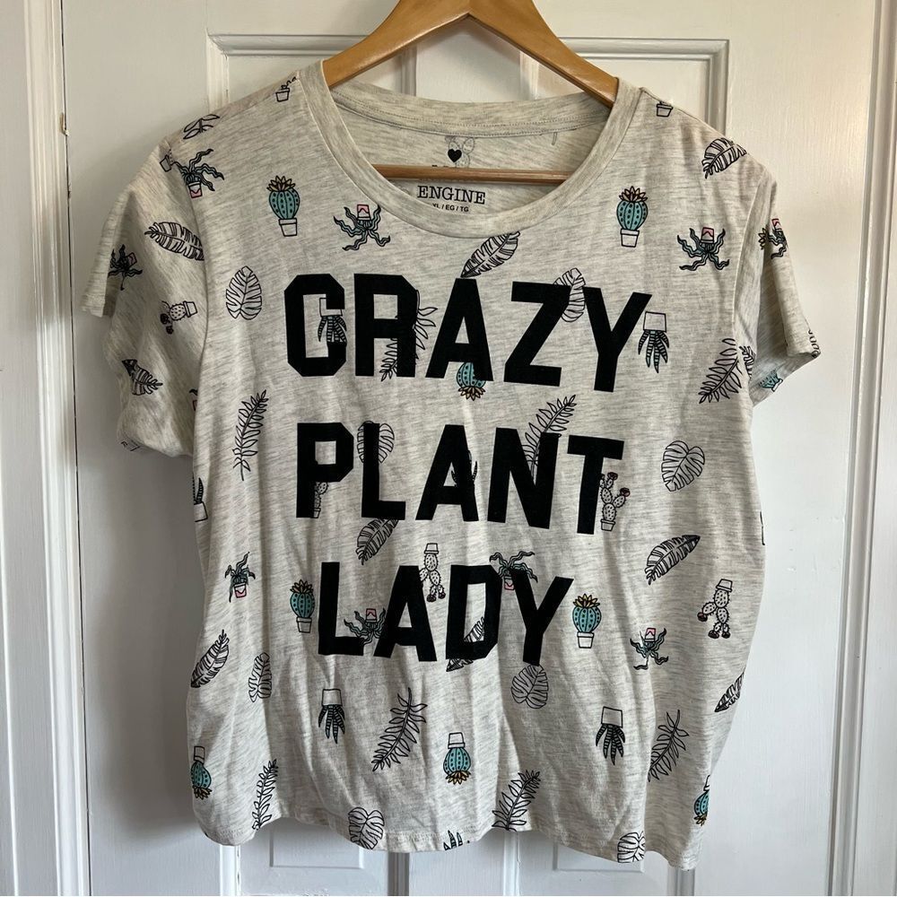 MAD Engine Gray Crazy Plant Lady Tee